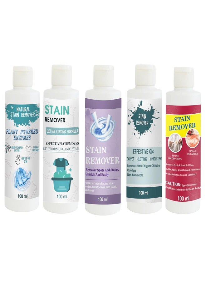 TOOVUS Stain Remover Combo Pack of Shirt, Doll, Purple, Sky and Red Stain Remover | Multi-Surface Cleaning Solution for Clothes, Fabrics, Upholstery (100 g Each) - Image 1